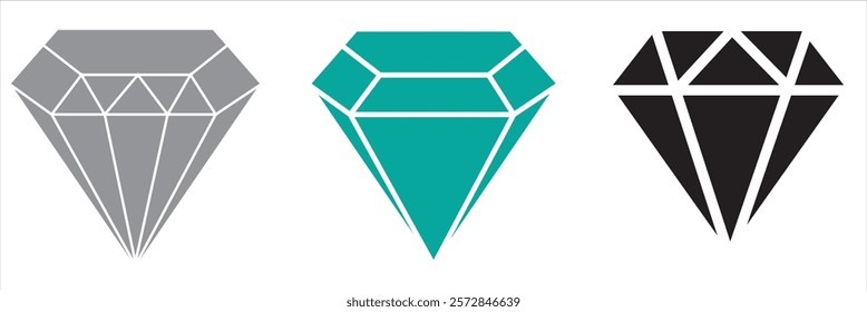 Diamond logo icons. Set of vector icons. Colorful  Design and more variety.