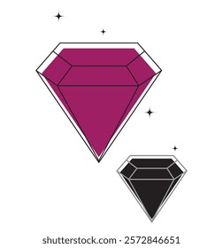 Diamond logo icons. Set of vector icons. Colorful  Design and more variety.