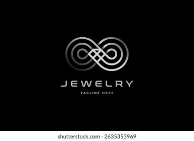 Diamond Logo, Diamond with Infinity icon combination, suitable for brand and company logo design, vector illustration