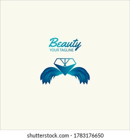 the diamond logo inspires the logo of the wings and diamonds to symbolize purity