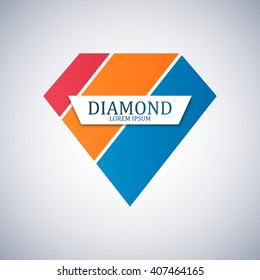 Diamond logo isolated. Vector illustration