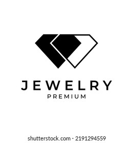 diamond logo jewelry vector icon illustration design