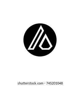 diamond logo. a letter logo