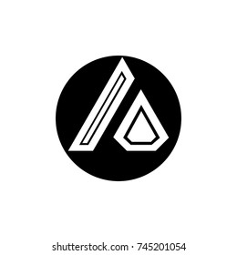 diamond logo. a letter logo