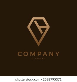 Diamond Logo, Letter C Forming Diamond Icon, suitable for brand and company logos, vector illustration