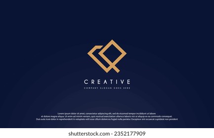 Logo de diamante con ilustración vectorial de diseño del logo D de la letra.