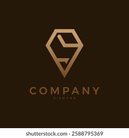 Diamond Logo, Letter S Forming Diamond Icon, suitable for brand and company logos, vector illustration