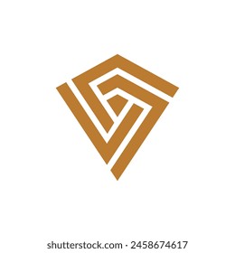Diamant-Logo mit modernem und abstraktem Design