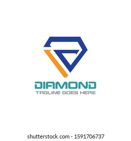 Diamond Logo Template Design, Emblem, Concept Design, Creative icon