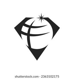 plantilla de logotipo de diamante Aislado. Identidad de marca. Gráfico de vectores de resumen de iconos