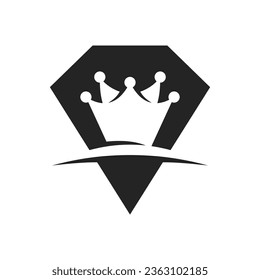 Diamond Logo Vorlage isoliert. Markenidentität. Abstrakte Vektorgrafik von Icon