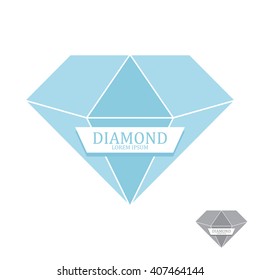 Diamond logo template isolated on white background. Vector illustration