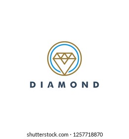 Diamond logo template. Letter V icon symbol design vector illustration