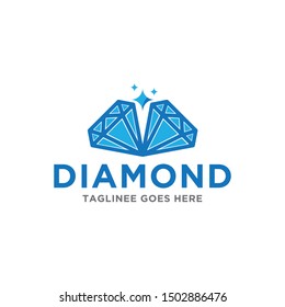 Diamond logo template. Simple design on white background.