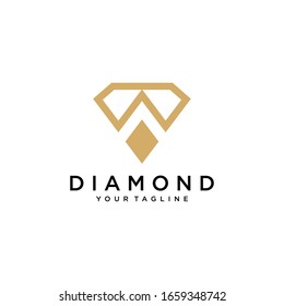 Diseño de ilustración de icono de vectores de plantillas de logotipos de diamantes