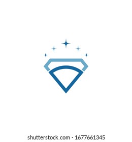 Diseño de ilustración de icono de vectores de plantillas de logotipos de diamantes