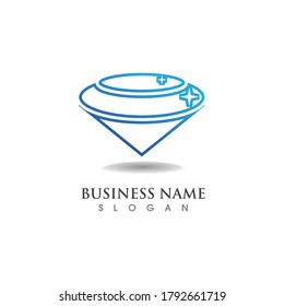 Diseño de la ilustración del icono de la plantilla de logotipo de diamantes