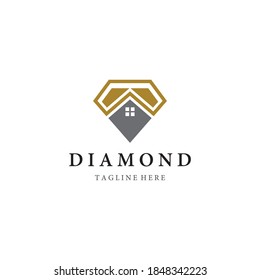 Diseño de icono vectorial de plantilla de logotipo de diamantes
