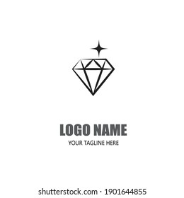 Diseño de la ilustración del icono de la plantilla de logotipo de diamantes