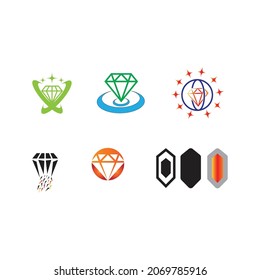 Diseño de la ilustración del icono de la plantilla de logotipo de diamantes