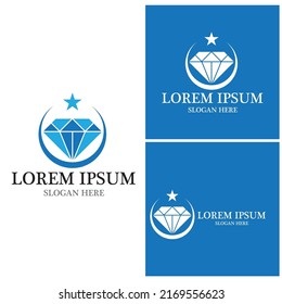 Diseño de la ilustración del icono de la plantilla de logotipo de diamantes