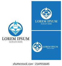 Diseño de la ilustración del icono de la plantilla de logotipo de diamantes