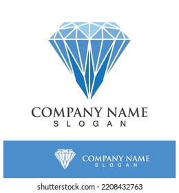 Diseño de ilustración de icono vectorial de la plantilla de logotipo de diamantes