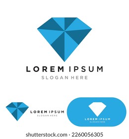 Diseño de la ilustración del icono de la plantilla de logotipo de diamantes