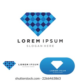 Diseño de la ilustración del icono de la plantilla de logotipo de diamantes