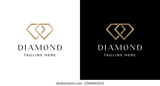 Vorlage für Diamantlogo, Vektorgrafik-Design