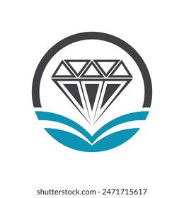 Diseño de ícono de Vector de Plantilla de logotipo de diamante