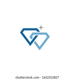 Symbolcharakter für die Vektorillustration von Diamanten-Logos