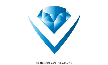 Diamond logo vector design. Diamond icon