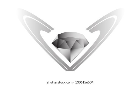 Diamond logo vector design. Diamond icon