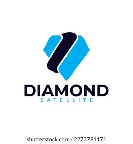 diamond logo vector design that looks like a planet surrounded by satellite paths