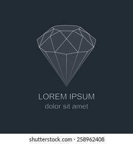 Diamond logo. Vector icon 