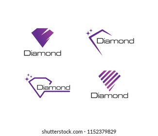 Diamond logo vector icon template