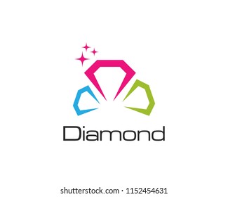 Diamond logo vector icon template