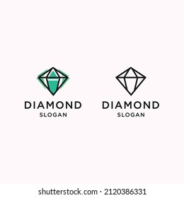 Diamant-Logo-Vektorsymbol-Vorlage