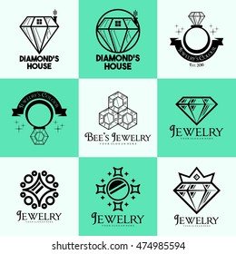 Diamond Logo Vector. Simple modern jewelry logo design template