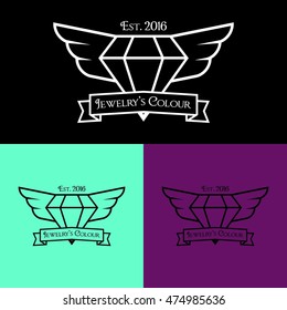 Diamond Logo Vector. Simple modern jewelry logo design template