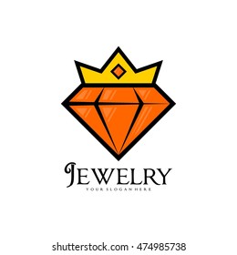 Diamond Logo Vector. Simple modern jewelry logo design template