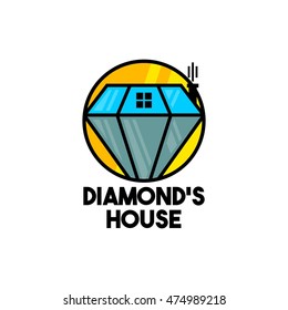 Diamond Logo Vector. Simple modern jewelry logo design template