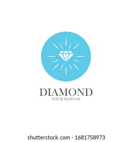 Icono de diseño de ilustraciones de vectores de logotipos de diamantes