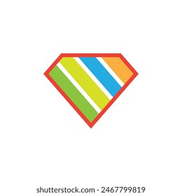 Plantilla y símbolo del Vector del logotipo del diamante