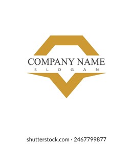 Diamond logo vector template and symbol