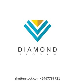 Diamond logo vector template and symbol