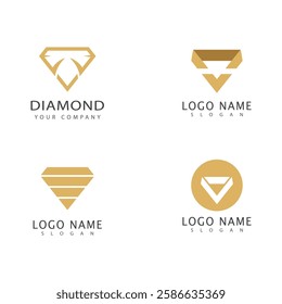 Diamond logo vector template and symbol