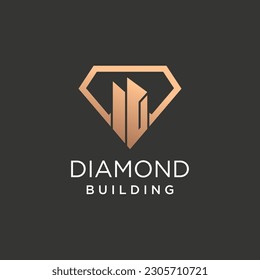Diamond logo vector with unique style