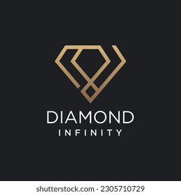 Vector de logotipo de diamantes con estilo único